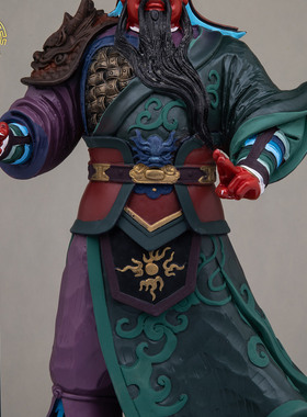 树脂彩绘关公武财神镇宅招财摆件