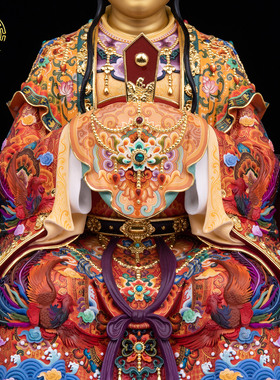 淳金粹彩碧霞元君泰山奶奶神像
