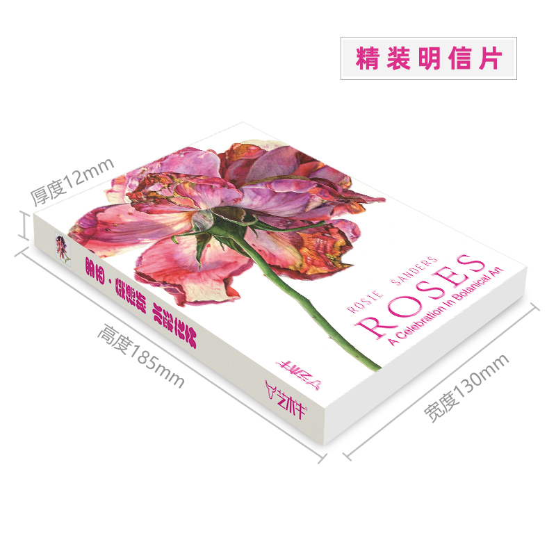 罗西·桑德斯 水彩花卉明信片临摹卡片高清画作文创留言卡油画作品唯美文艺小清新精美卡片创意礼物世界名画新年贺卡片32张