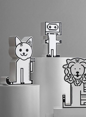 异形卡通动物儿童房摆件创意现代