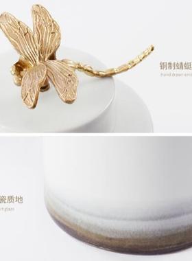 新中式风水墨样板间办公桌储物罐