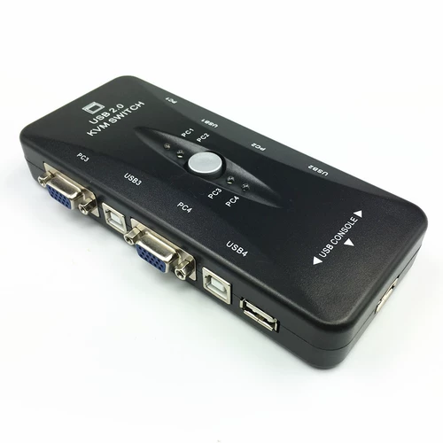 KVM Four -IN ​​-One Switch 3 -Port USB VGA -переключатель Клавиша диска и совместное использование мыши 4 в -1 коммутатор
