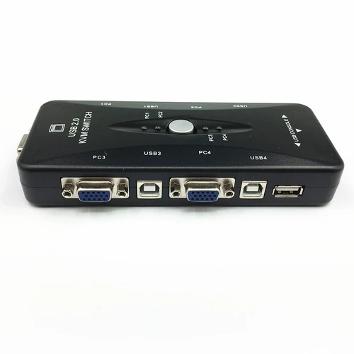 KVM Four -IN ​​-One Switch 3 -Port USB VGA -переключатель Клавиша диска и совместное использование мыши 4 в -1 коммутатор