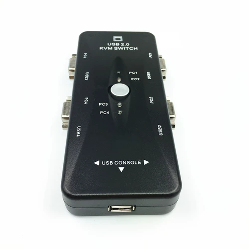 KVM Four -IN ​​-One Switch 3 -Port USB VGA -переключатель Клавиша диска и совместное использование мыши 4 в -1 коммутатор
