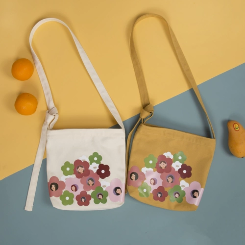 Сумка через плечо в форме цветка, шоппер, сумка для телефона, тканевый мешок, сумка на одно плечо, небольшая сумка