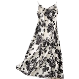 Летнее элегантное платье, длинная юбка, большой размер, подходит для полных девушек, яркий броский стиль