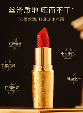 递欧品牌鎏光灿金丝绒口红套盒平价6支套装哑光素颜唇膏