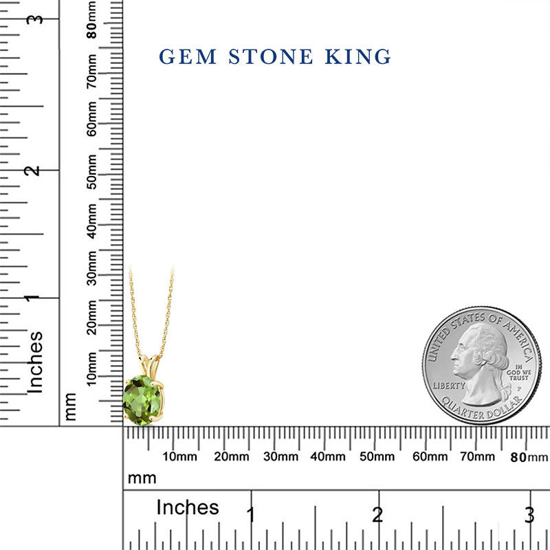 gsk2.8克拉天然绿橄榄石女锁骨链 gemstoneking海外项链