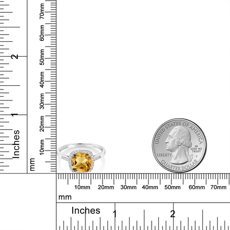 gsk3克拉天然黄水晶钻石经典女戒 gemstoneking海外手饰