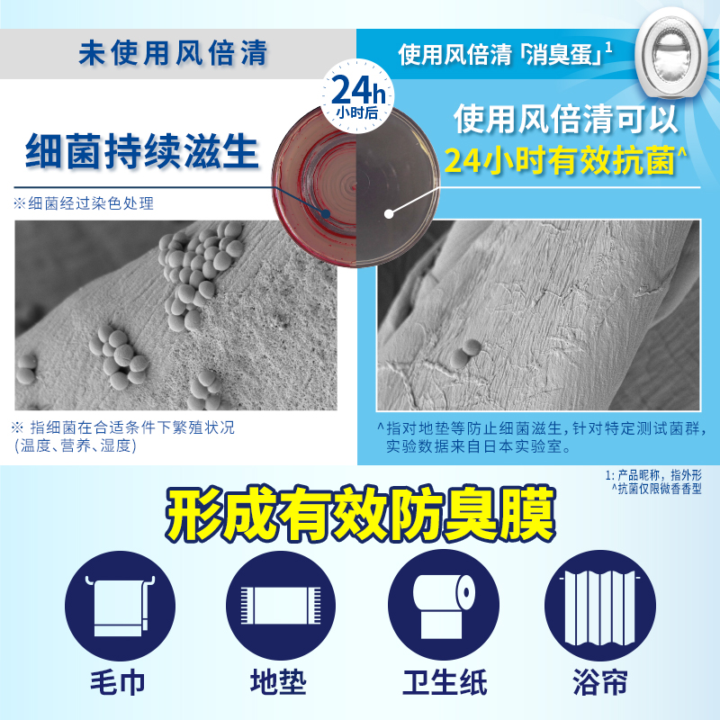 宝洁官方旗舰店风倍清空气清新剂厕所除臭消臭蛋卫生间香薰室内持久家用消臭元2