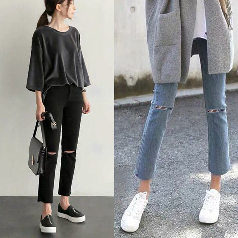 2020新款显瘦百搭薄款 冰雪丹尼牛仔裤