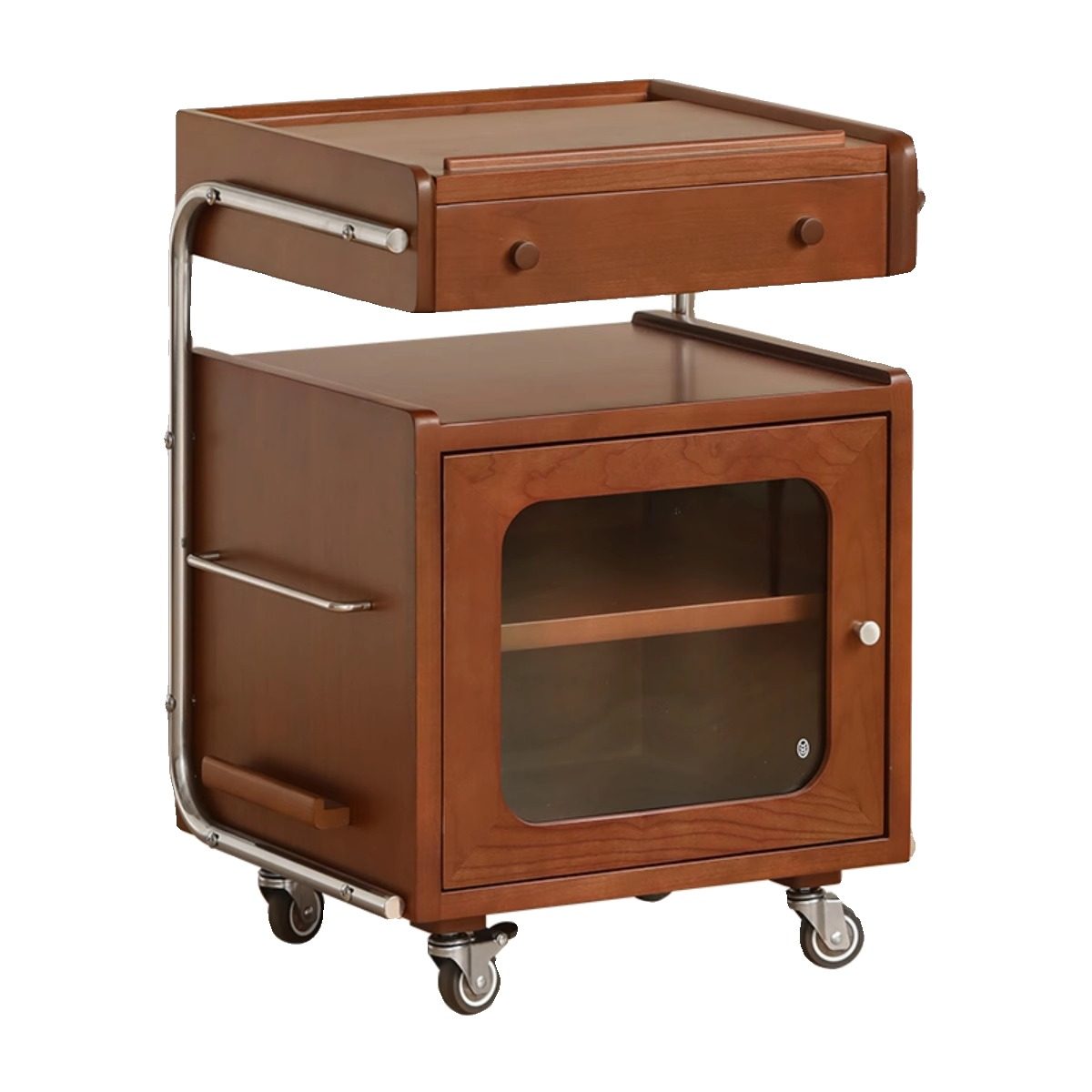 北欧实木移动边几客厅沙发边柜多功能斗柜机器人储物柜杂志柜,淘宝优惠券,粉丝福利购,淘宝优惠卷