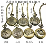 Ретро карманные часы, аксессуар для школьников, трендовое ожерелье подходит для мужчин и женщин, кварцевые часы, фотография