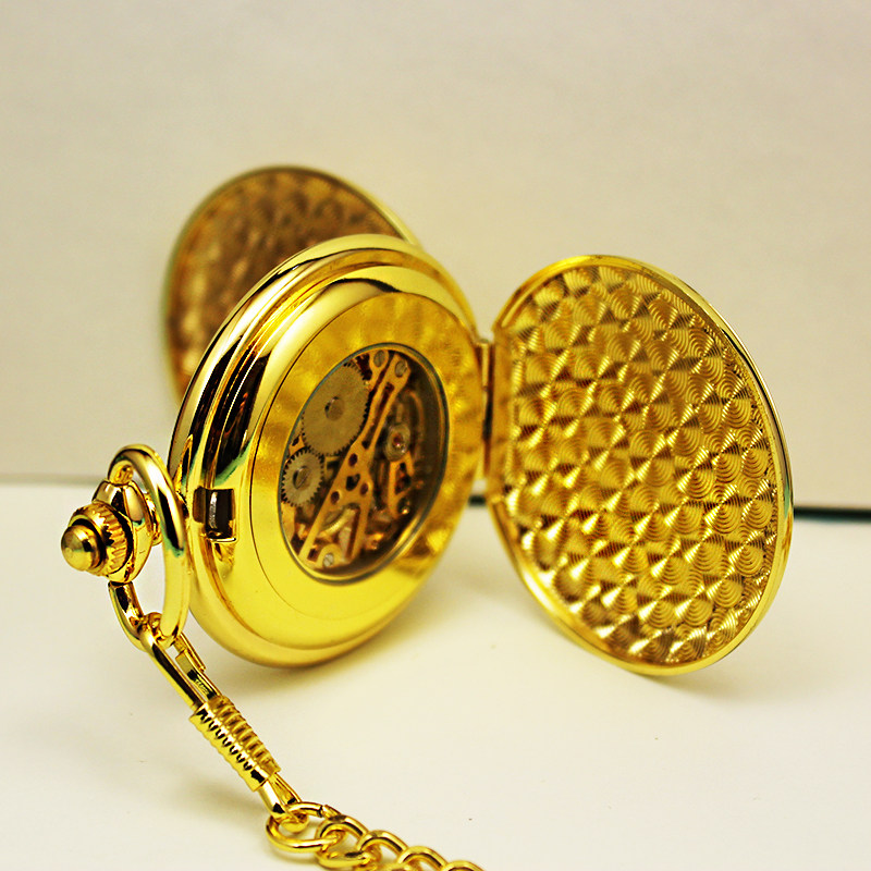 经典复古老人男士石英表动力挂链表 木川怀表