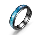 MUCW/木川韩版心跳男女情侣对戒手尾指环不锈钢钛钢感温变色戒指