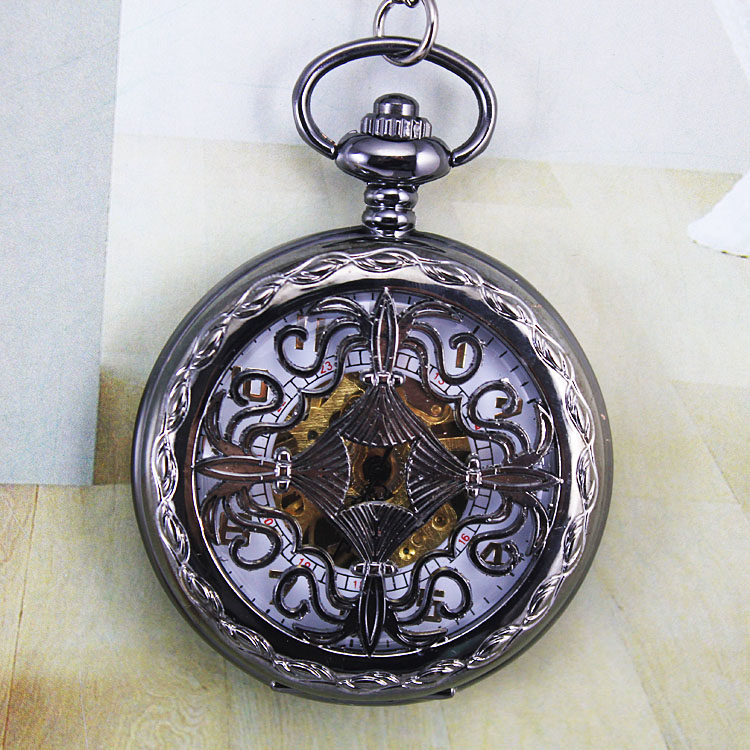 怀表男学生考试用复古翻盖机械儿童 木川怀表