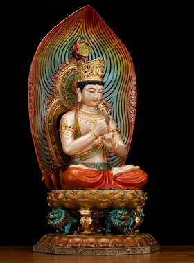 台湾纯铜大日如来佛菩萨神像摆件