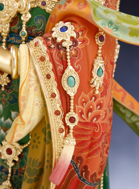 纯铜金童玉女佛像精工彩绘