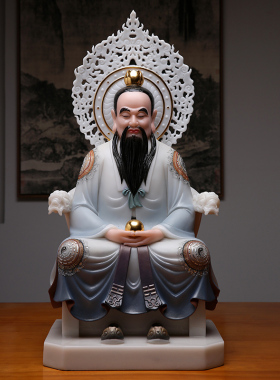 三清道祖神像太上老君师尊汉白玉