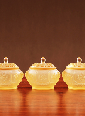 古法琉璃供具套装家用供奉香炉铜