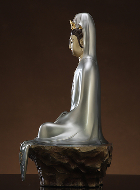 吉祥缘铜供奉中式居家观音佛像