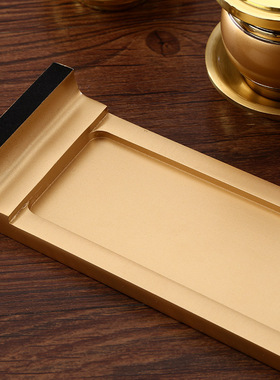 纯铜金钱案桌台座圣水杯