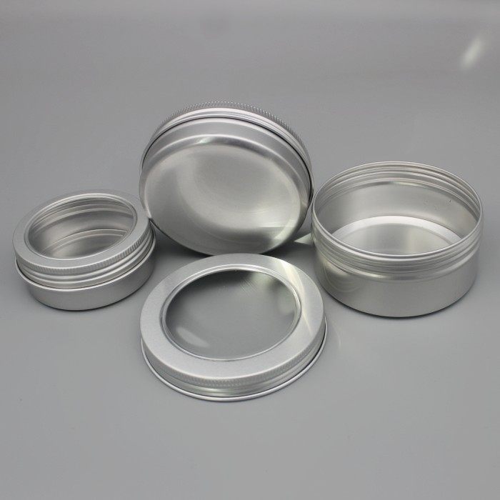 15克-1000克螺纹圆形开窗透明软塑天窗铝盒分装玩具礼品包装铝罐,淘宝优惠券,粉丝福利购,淘宝优惠卷