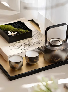宋代美学中式茶几托盘茶壶摆件