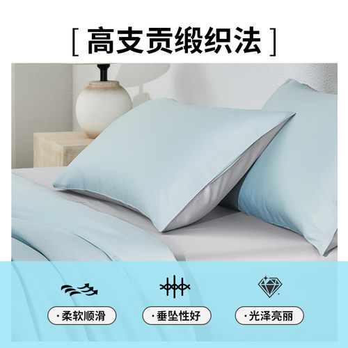 60支长绒棉四件套纯棉A类全棉床单床笠贡缎学生2026新款四季床品 - 图2