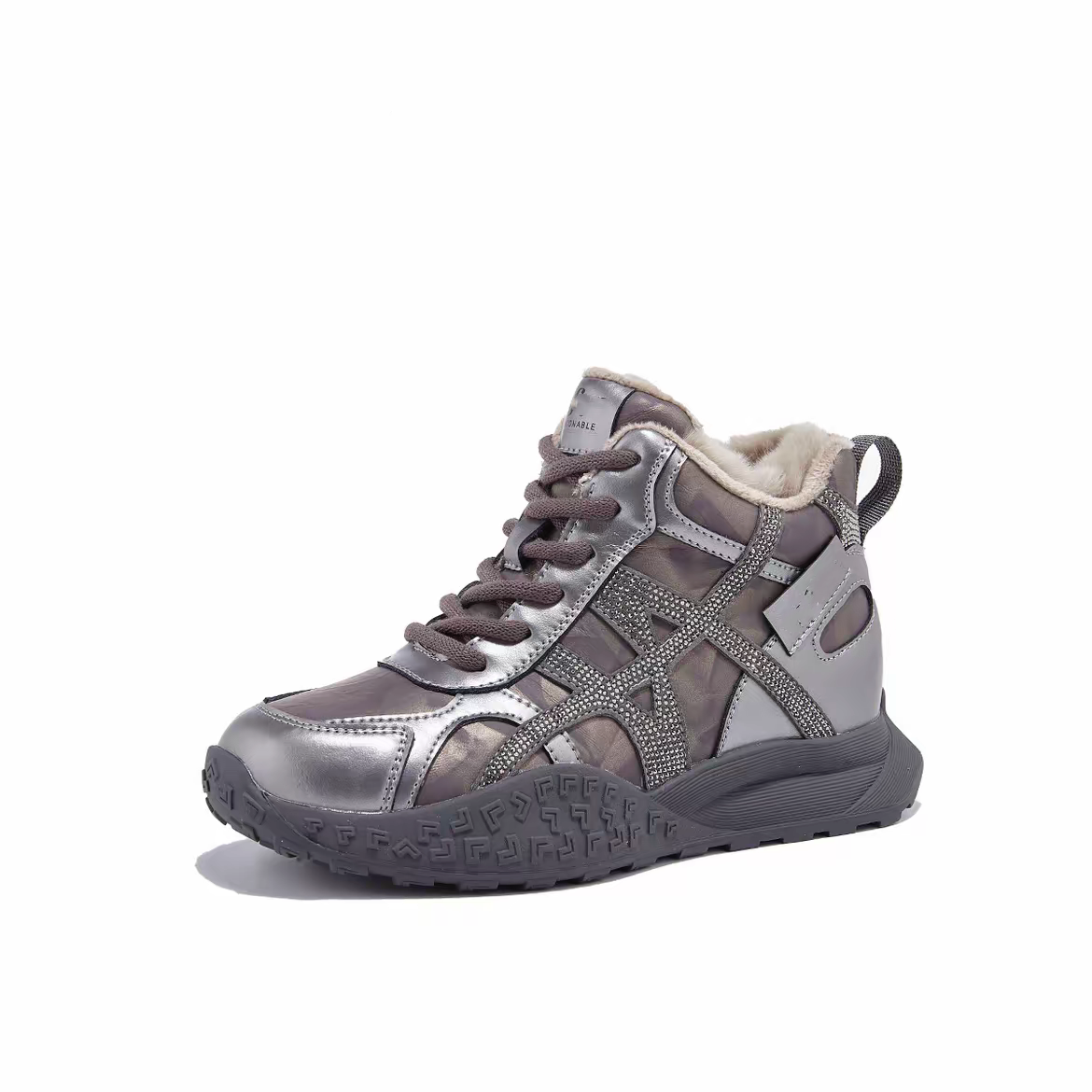 真皮平底兔毛厚绒雪地靴2025冬季新款东北保暖高帮大棉靴女短靴,淘宝优惠券,粉丝福利购,淘宝优惠卷