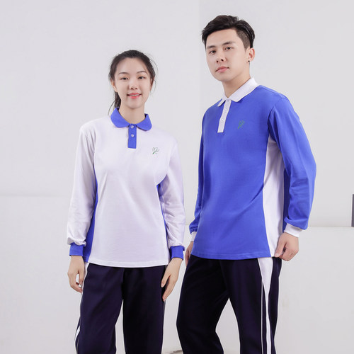 深圳校服裤加绒中学生男女长裤统一水貂绒加厚保暖上衣长袖外套装 - 图1