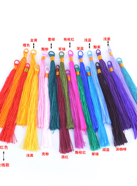 中国结流苏红色吊穗布艺桌旗diy