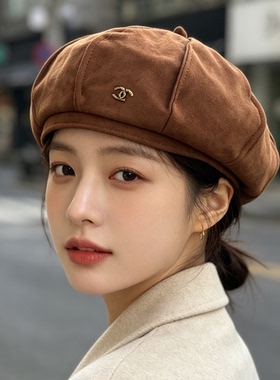 2026新款女秋冬显脸小南瓜贝雷帽