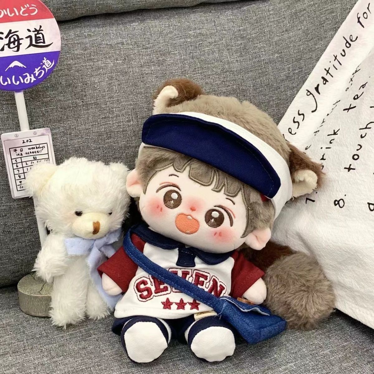 20cm娃衣美式校园风娃衣可爱卡通娃娃衣换装毛绒玩偶公仔卡通娃衣 - 图1