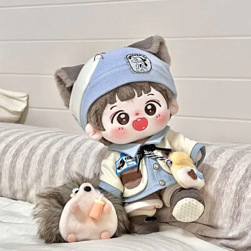 20cm棉花娃娃衣服日常可爱帅酷套装娃衣无属性玩偶替换装猫屿末蓝 - 图3