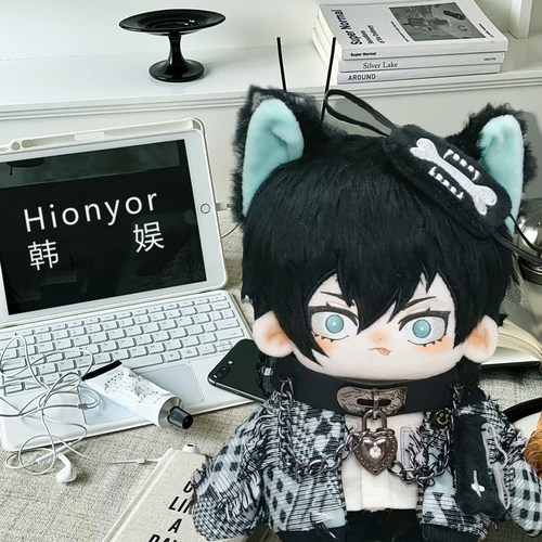 蓝色监狱糸师凛属性棉花娃娃20cm毛绒公仔同人周边送朋友节日礼物 - 图0