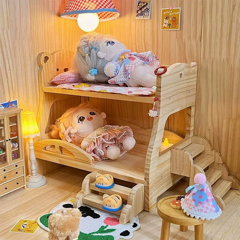 娃床20cm棉花娃娃的床家具床公主小床铺娃屋ob11过家家bjd实木床,淘宝优惠券,粉丝福利购,淘宝优惠卷