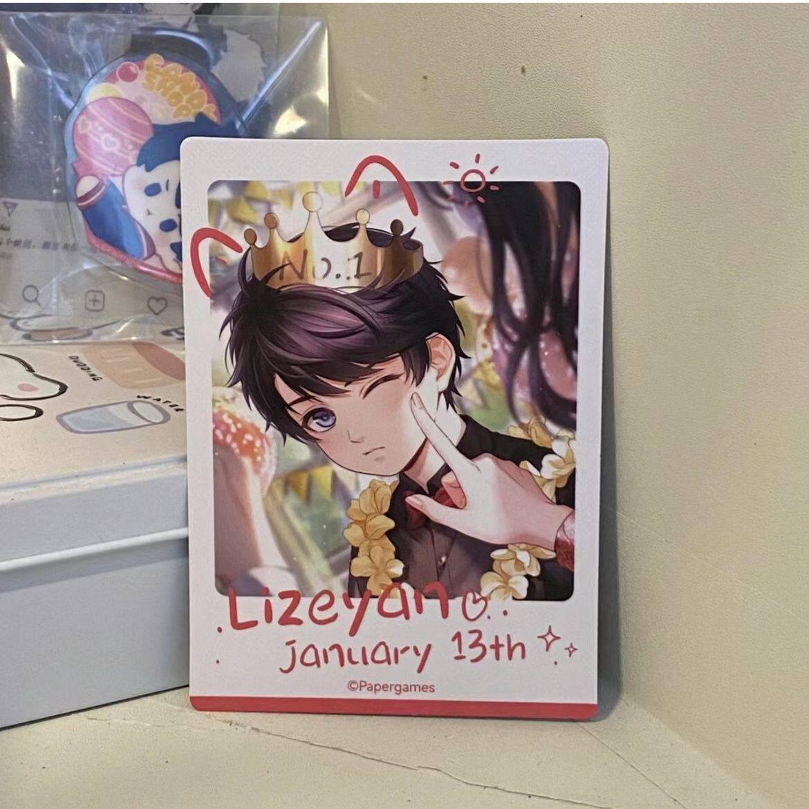 恋与制作人李泽言乙游周边生日卡相卡相框亚克力桌面摆件可爱送礼,淘宝优惠券,粉丝福利购,淘宝优惠卷