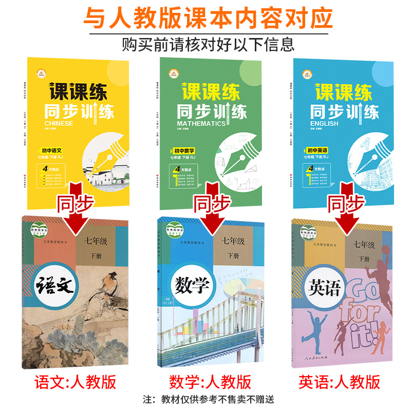 2024新 七年级下册同步练习册全套人教版语文数学英语历史地理生物课本7年级课课练训练练习题初一试卷学习辅导资料初中必刷题七下 - 图1