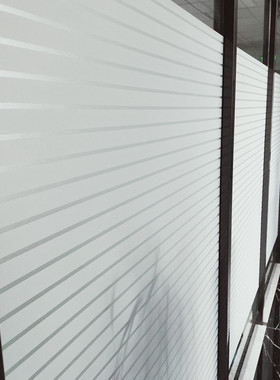 阳台有胶透光横条纹防窥玻璃贴膜