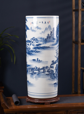 新中式陶瓷景德镇客厅大花瓶箭筒