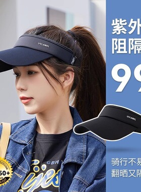 冰丝骑行防晒空顶面罩显脸小
