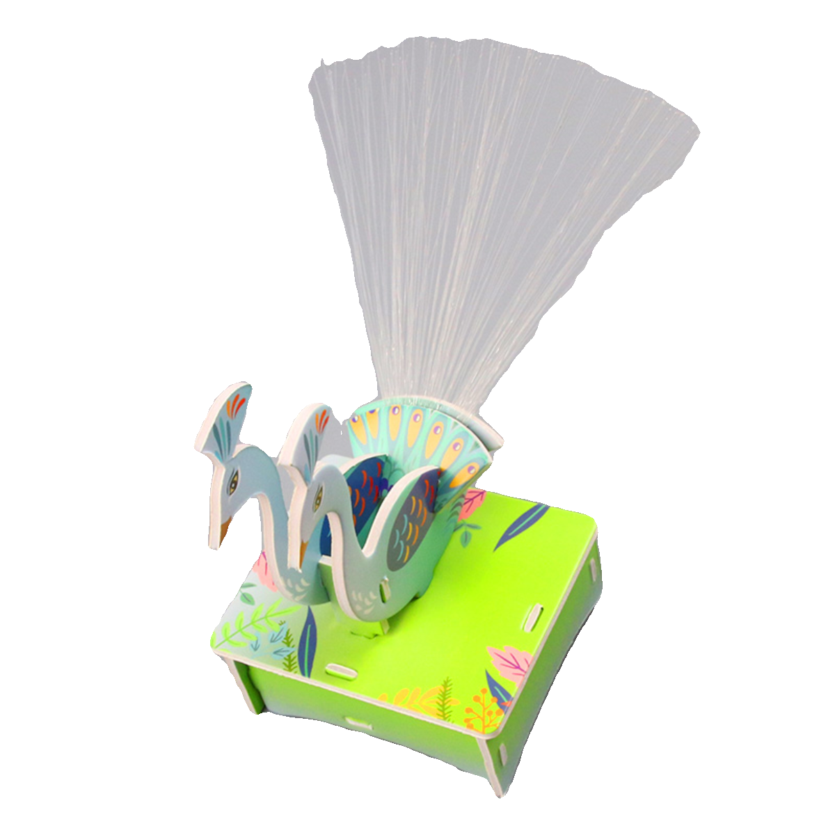 科技小制作七彩孔雀开屏光纤灯手工教具diy儿童拼装科学发明材料,淘宝优惠券,粉丝福利购,淘宝优惠卷