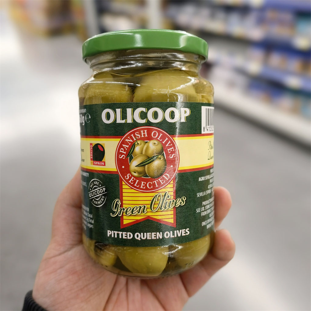 麦德龙代购OLICOOP戈达尔去核青橄榄365g即食瓶装西班牙进口罐头 - 图1