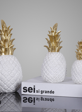 北欧ins创意金色菠萝卧室摆件