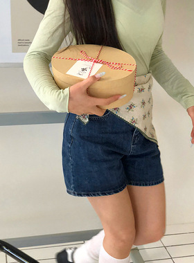 新款 2024头巾夏女田园68cm三角巾可绑发绿丝巾方巾棉麻女士