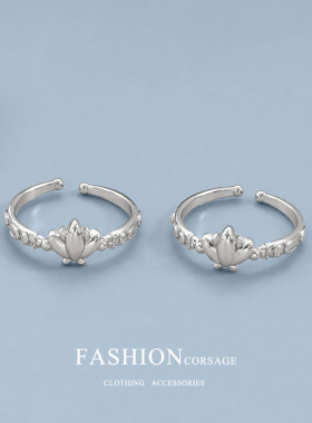 芙莉莲的戒指镜莲花手镯独特设计指环轻奢时尚金属可开口手环饰品