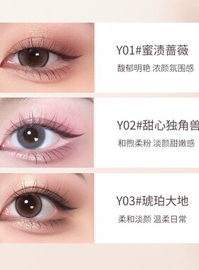 gellas五色眼影盘哑光腮红多用新手综合一体盘爆闪珠光高光变色龙