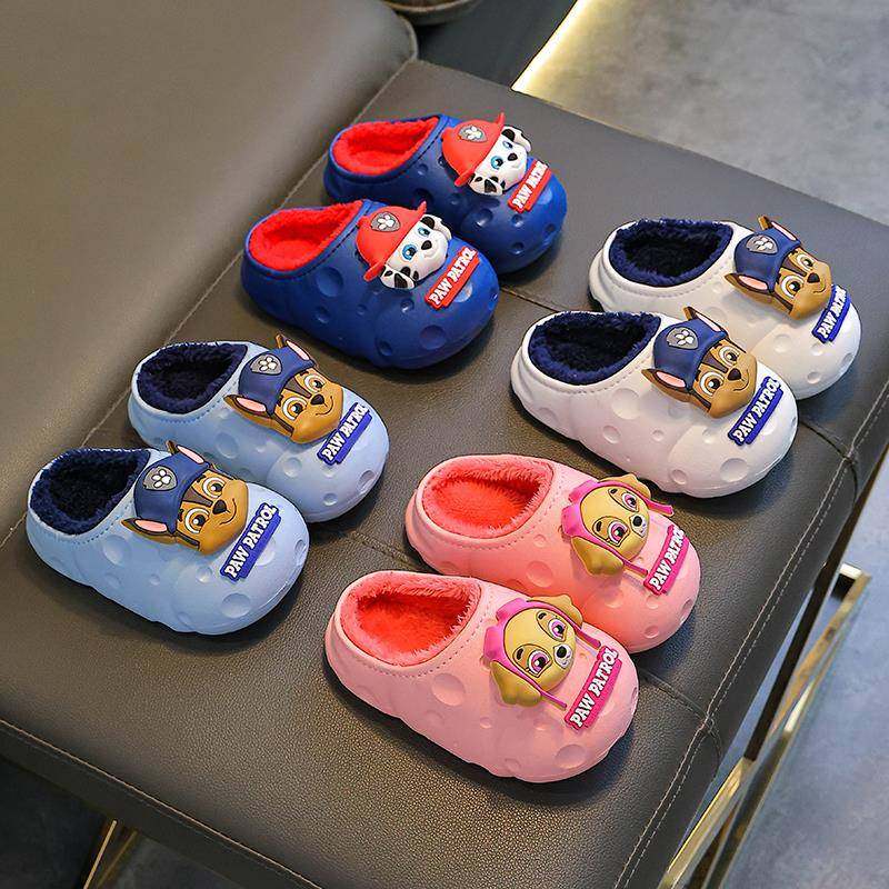 汪汪队儿童拖鞋男童秋冬季新款男孩室内保暖加绒外穿防水包跟棉鞋,淘宝优惠券,粉丝福利购,淘宝优惠卷