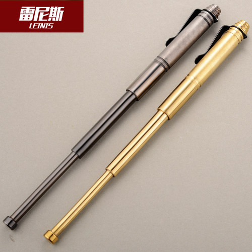 钢笔棍迷你伸缩三节小甩棍自卫合法防身武器特工用品摔棍甩棒甩辊 - 图2